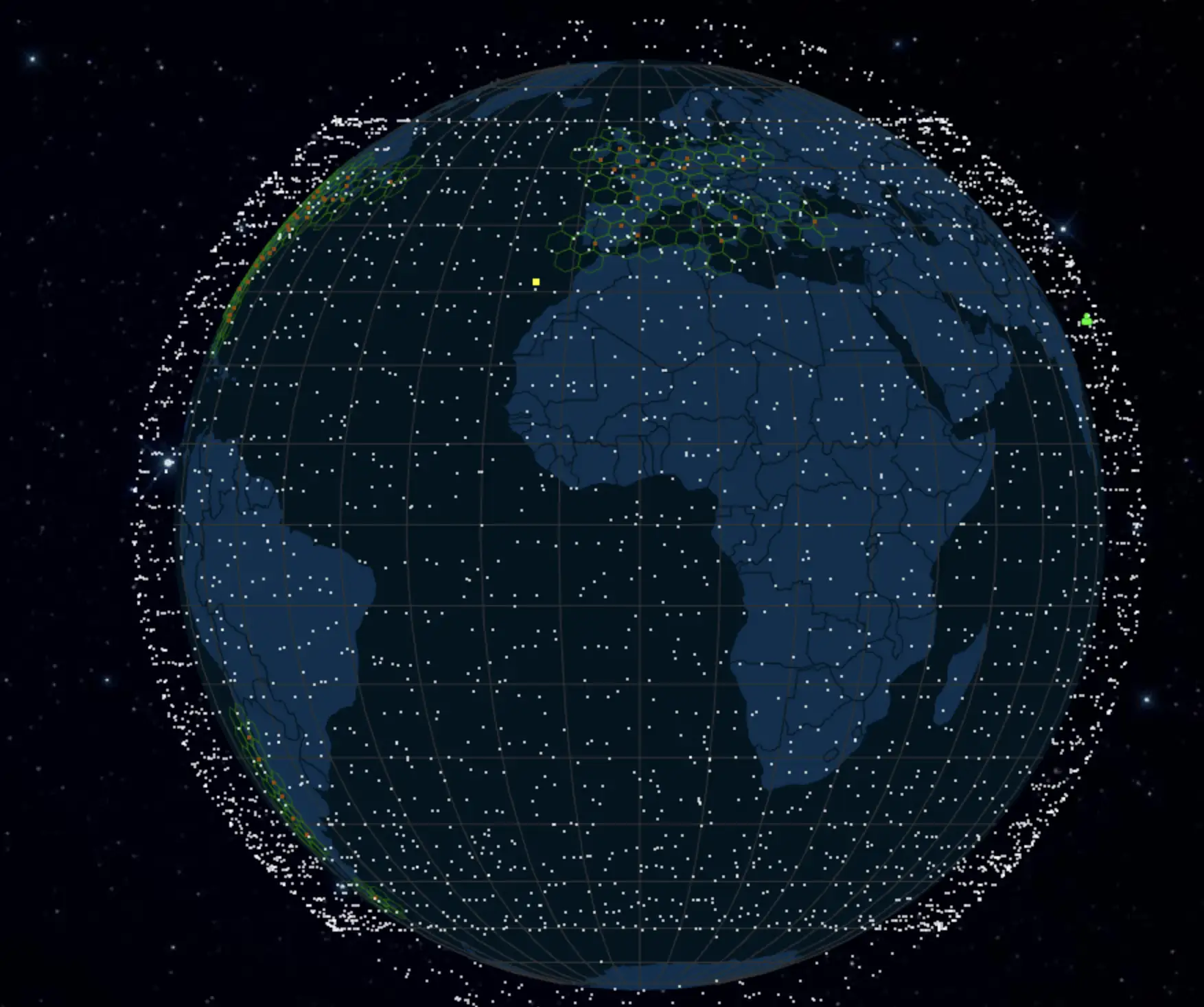 Low orbit constellation of Starlink satellites