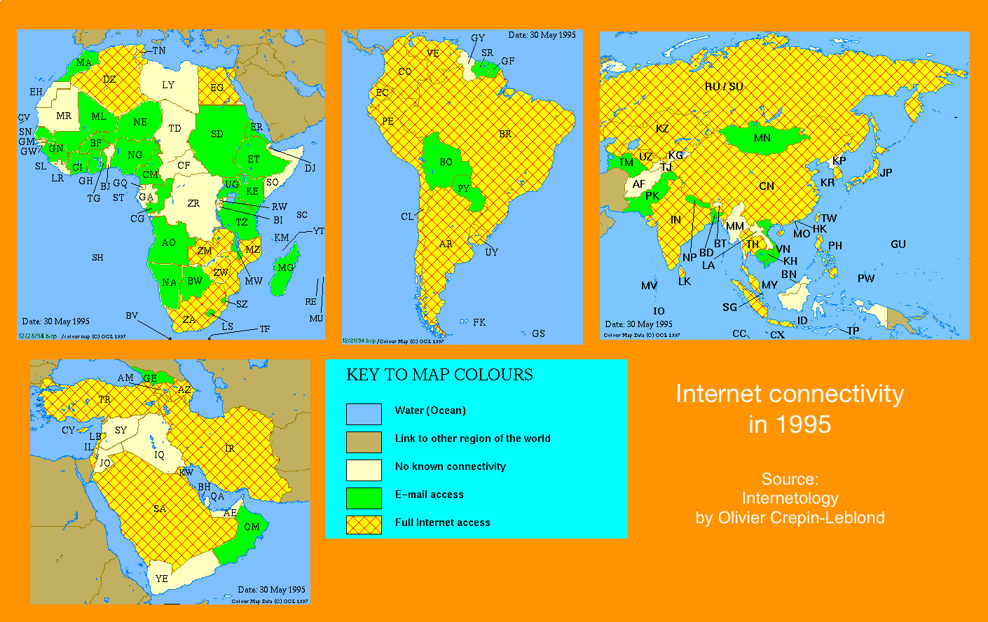 Global Internet Connectivity 1995