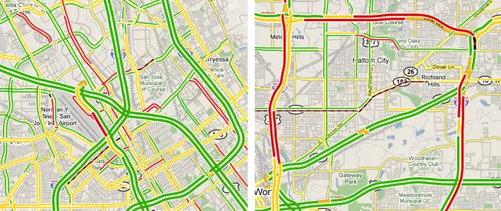 Traffic On GoogleMaps